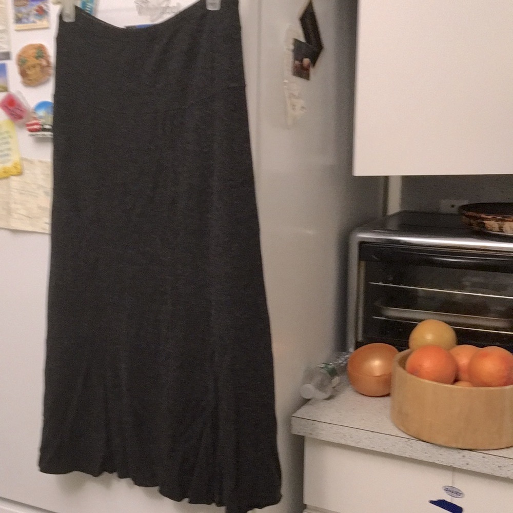 Dolcezza Italian knitted skirt L/XL, Jersey fabric, anthracite gray